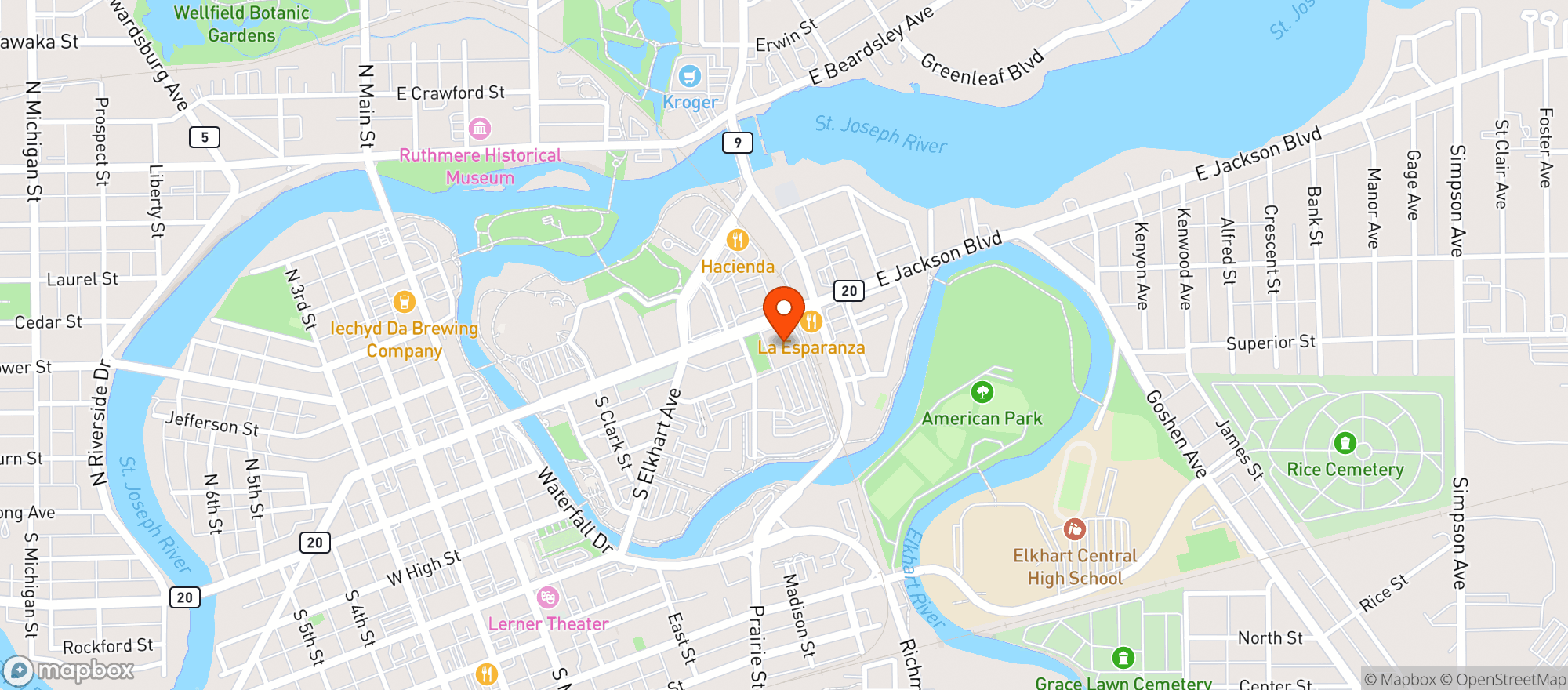 Map showing Martins Supermarket #2314