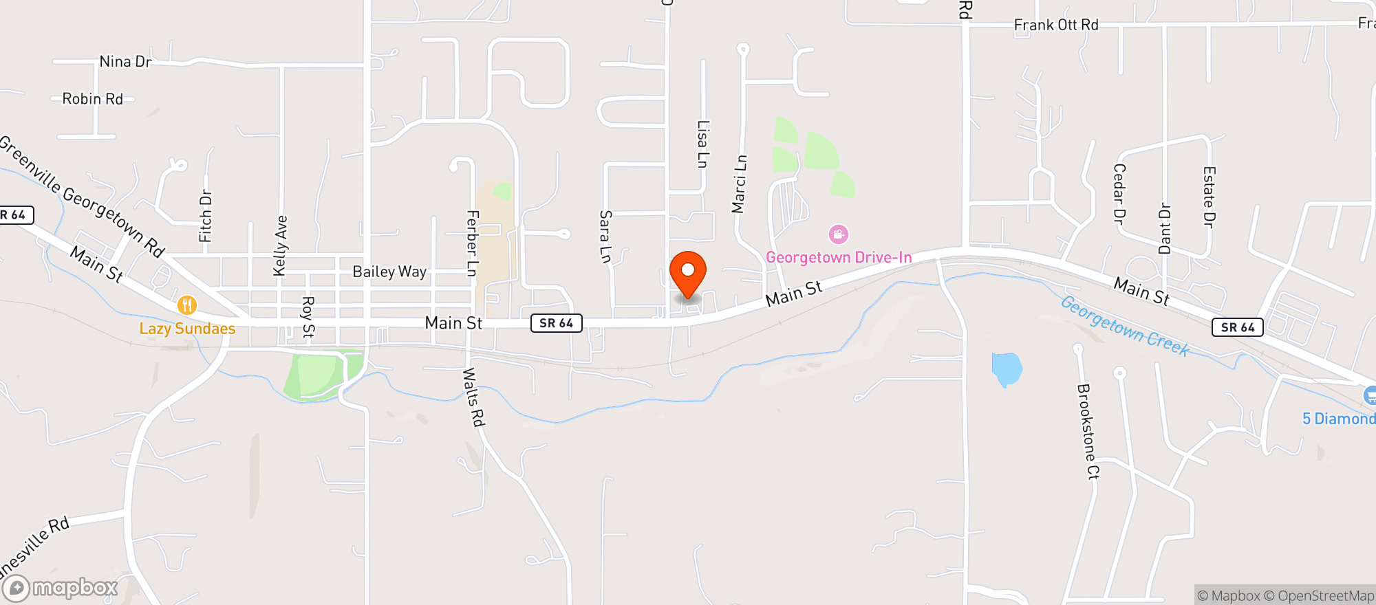 Map showing Osullys Bottle Shop