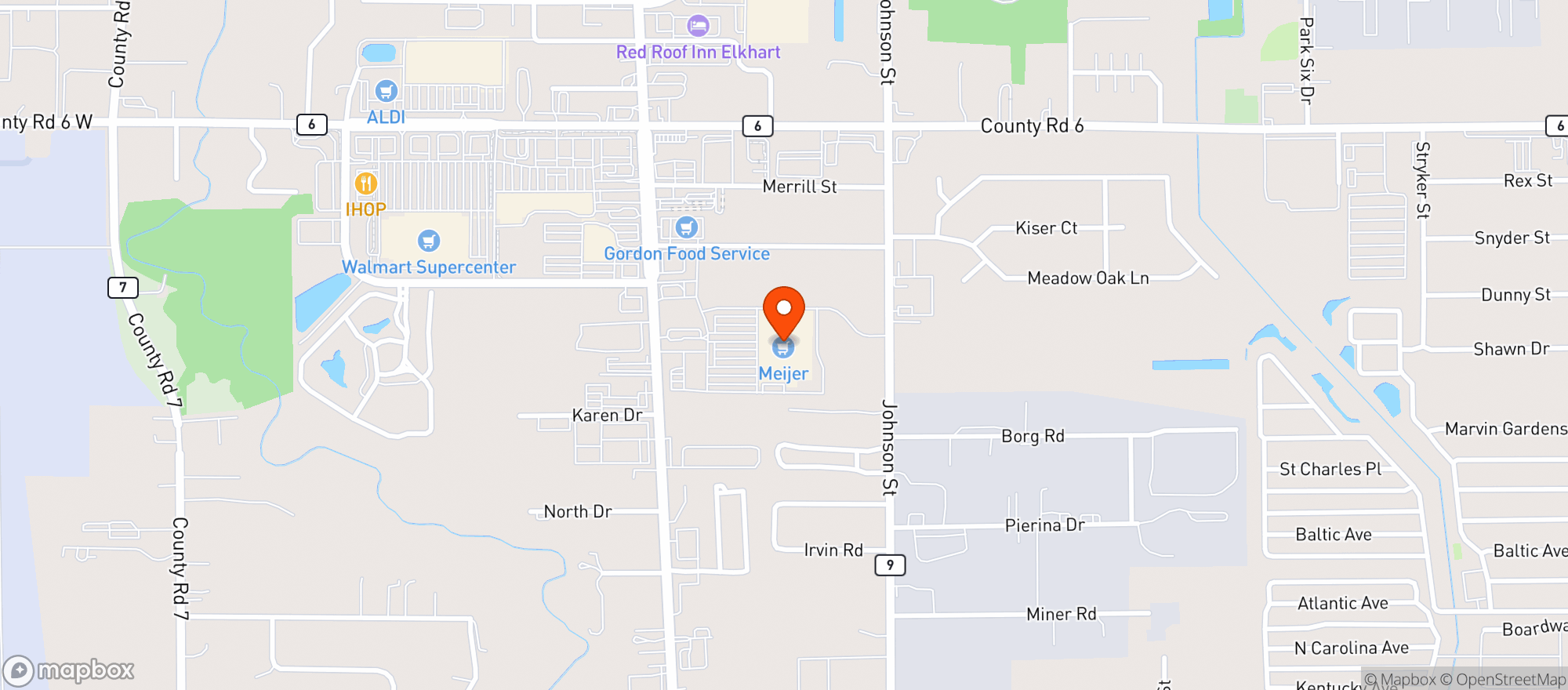 Map showing Meijer #328