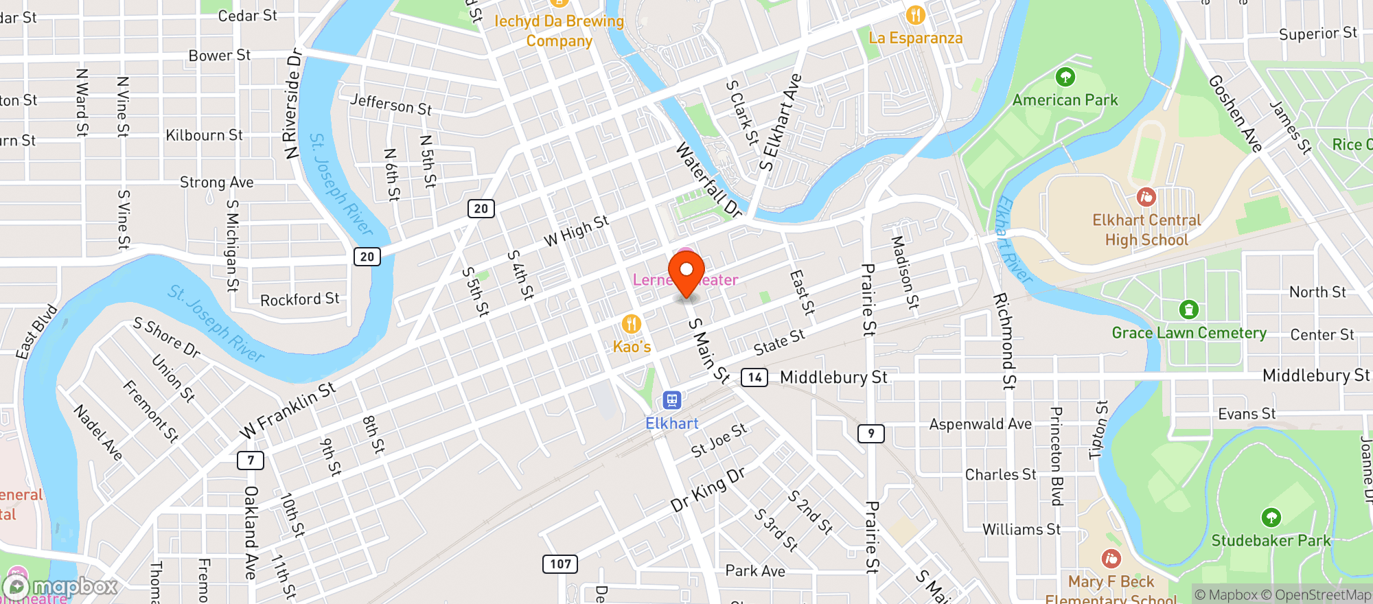 Map showing Artisan