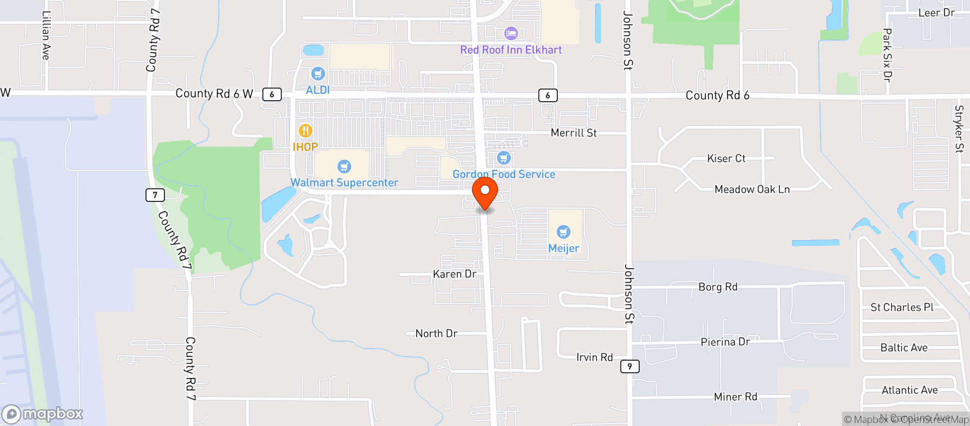 Map showing MEIJER