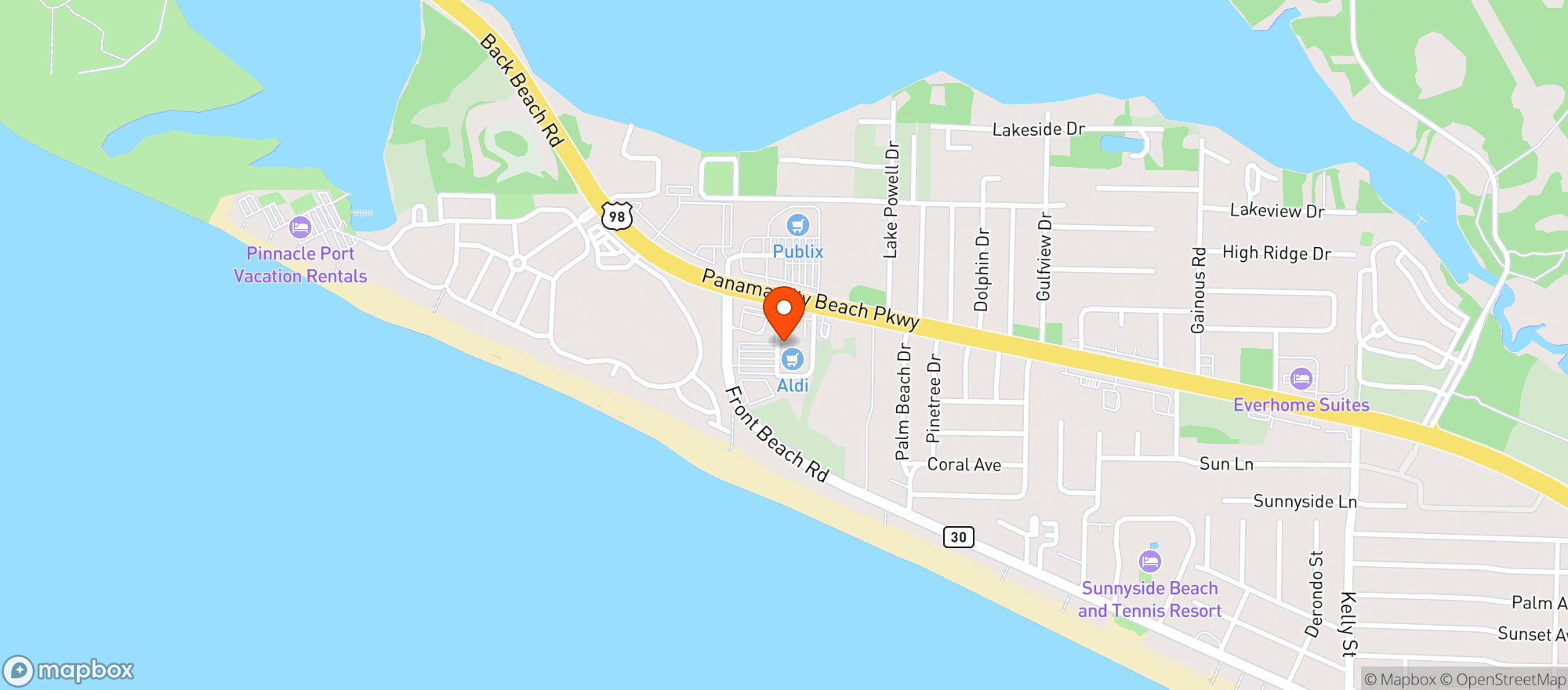 Map showing Winn Dixie Liquors #505
