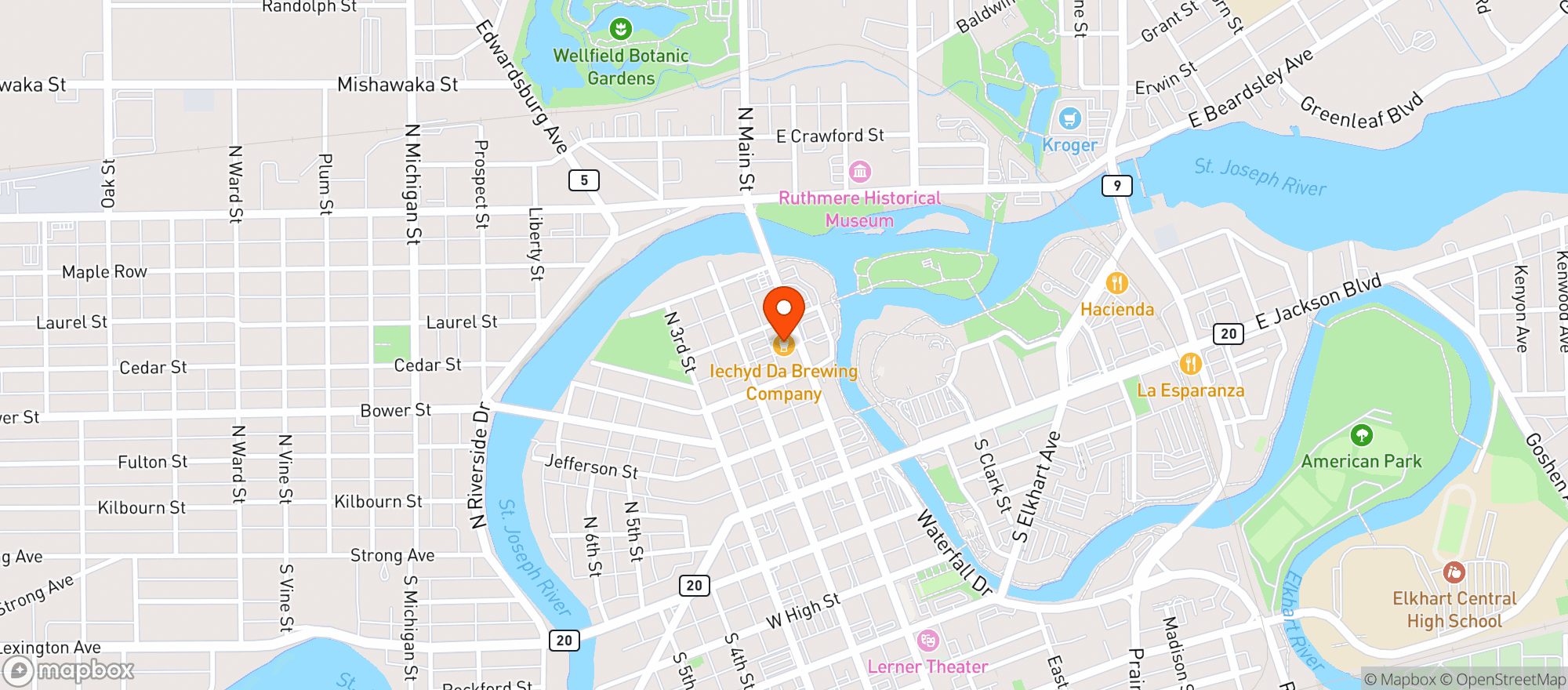 Map showing Iechyd Da Brewing Co
