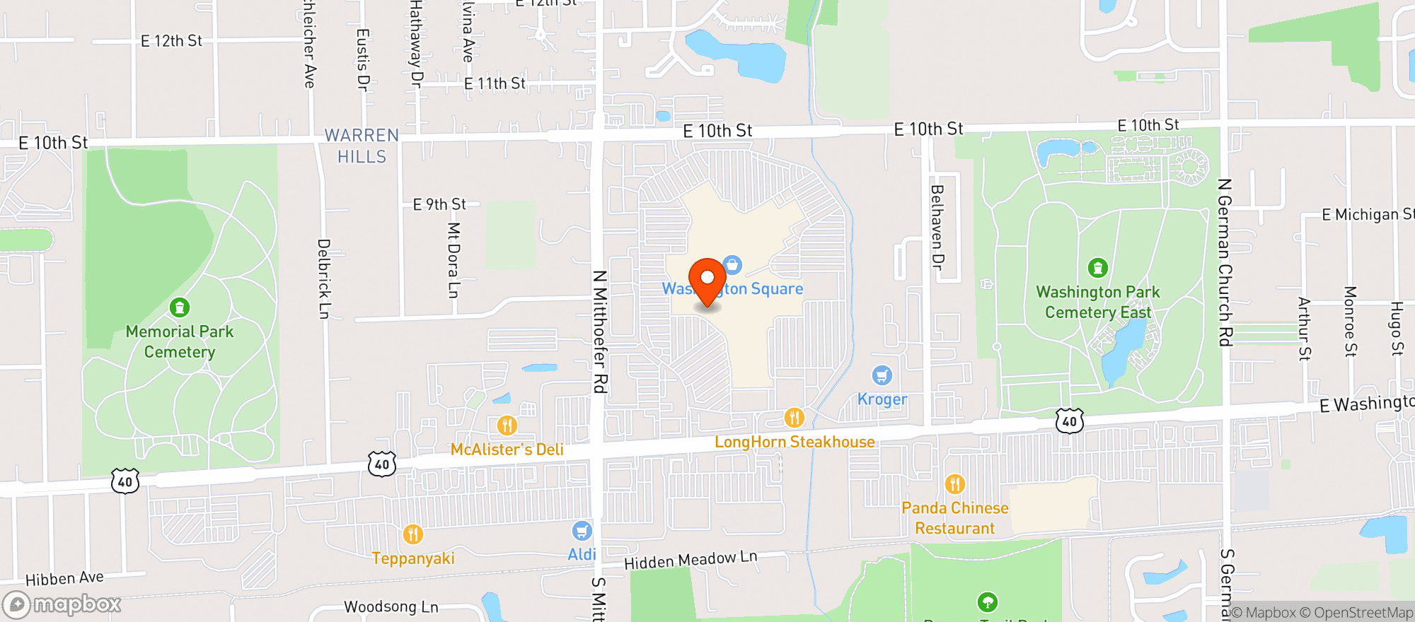 Map showing Target Store