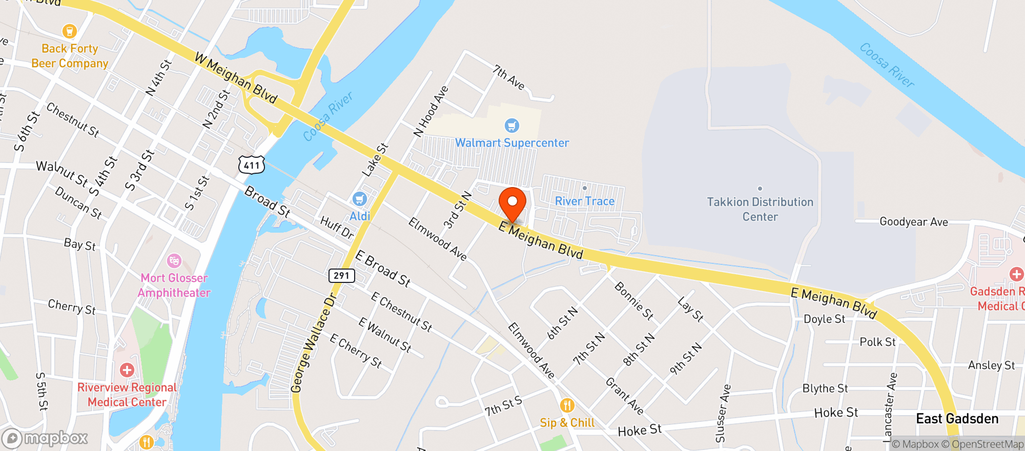 Map showing Walmart Supercenter