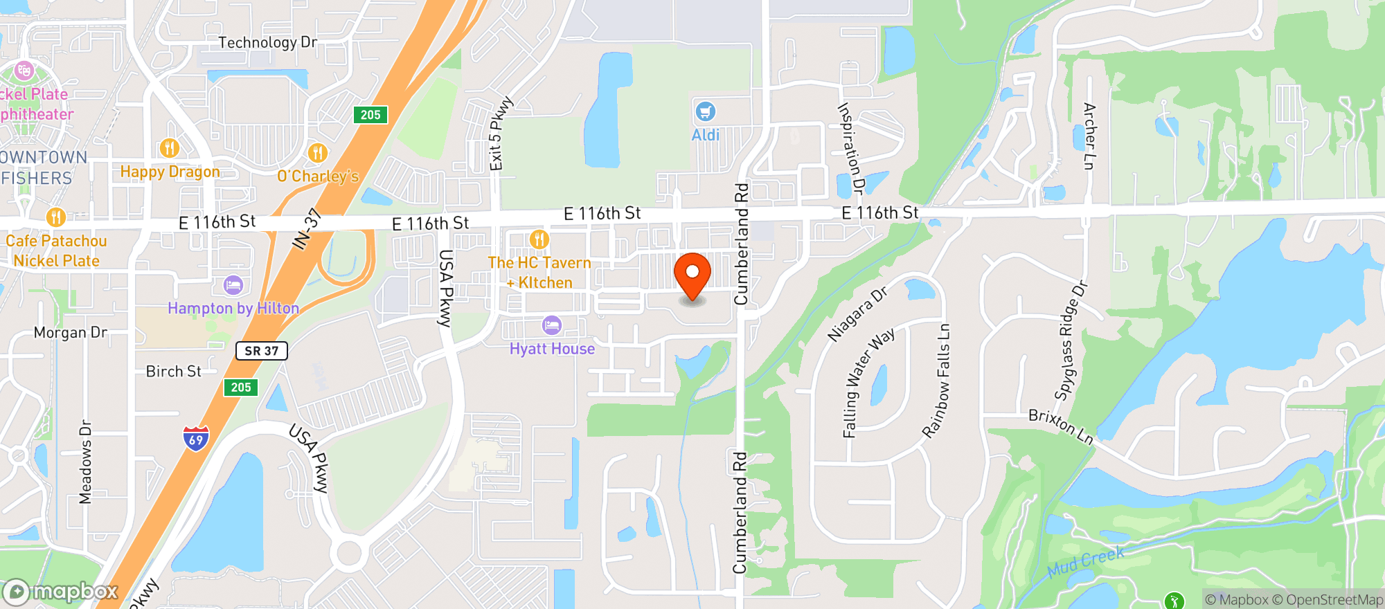 Map showing Big Red Liquors