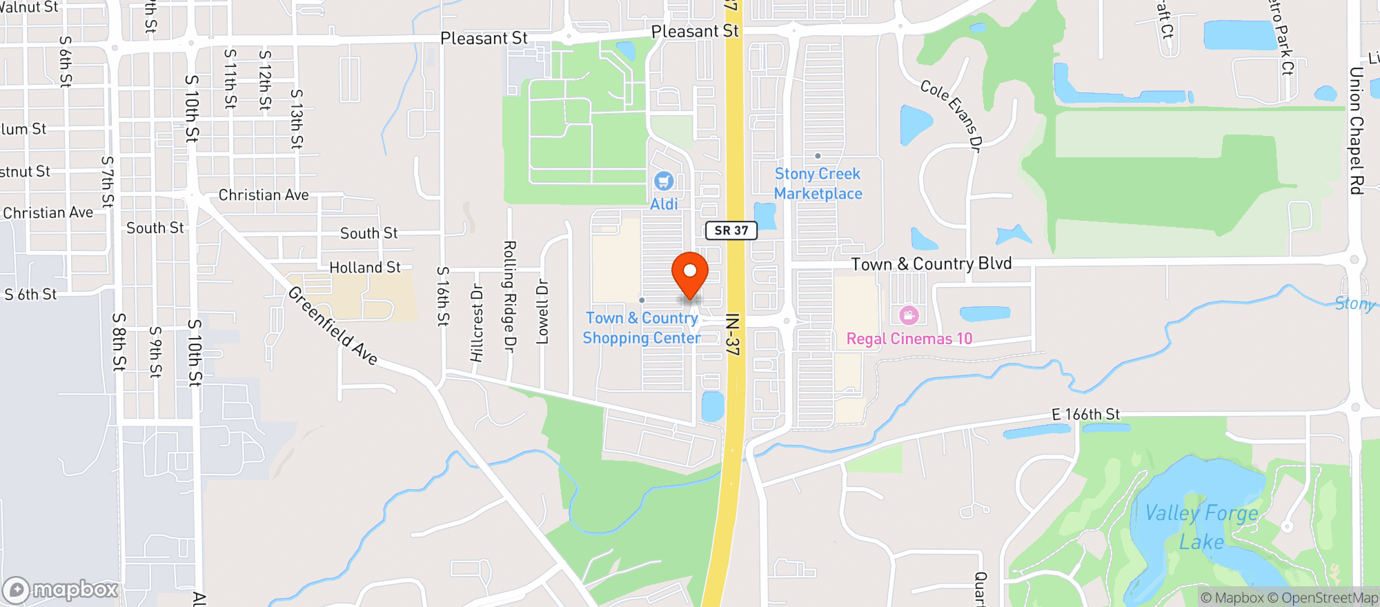 Map showing Gnc