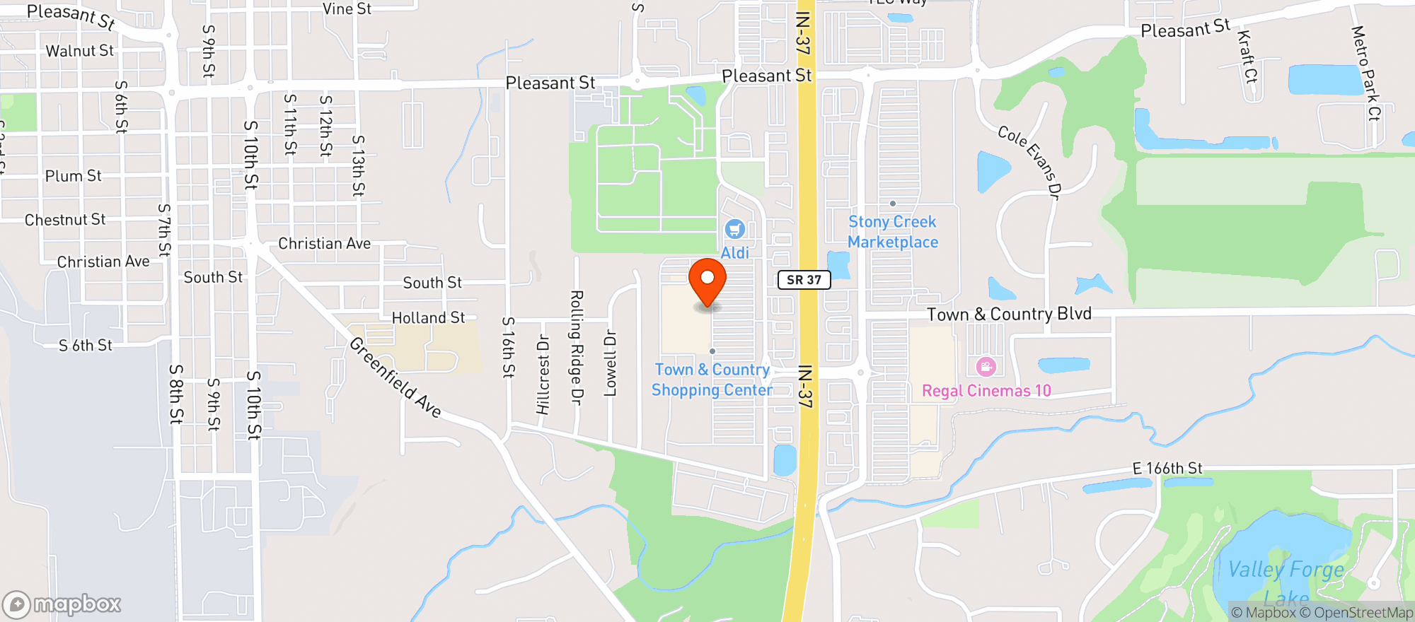 Map showing Walmart Supercenter #923
