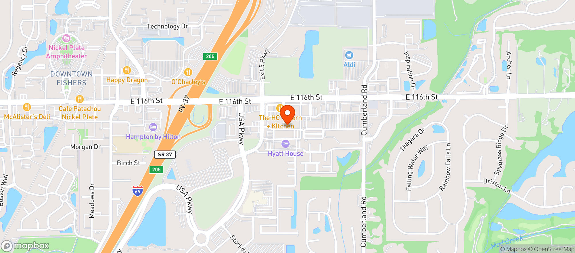 Map showing Sangrita Grill And Cantina