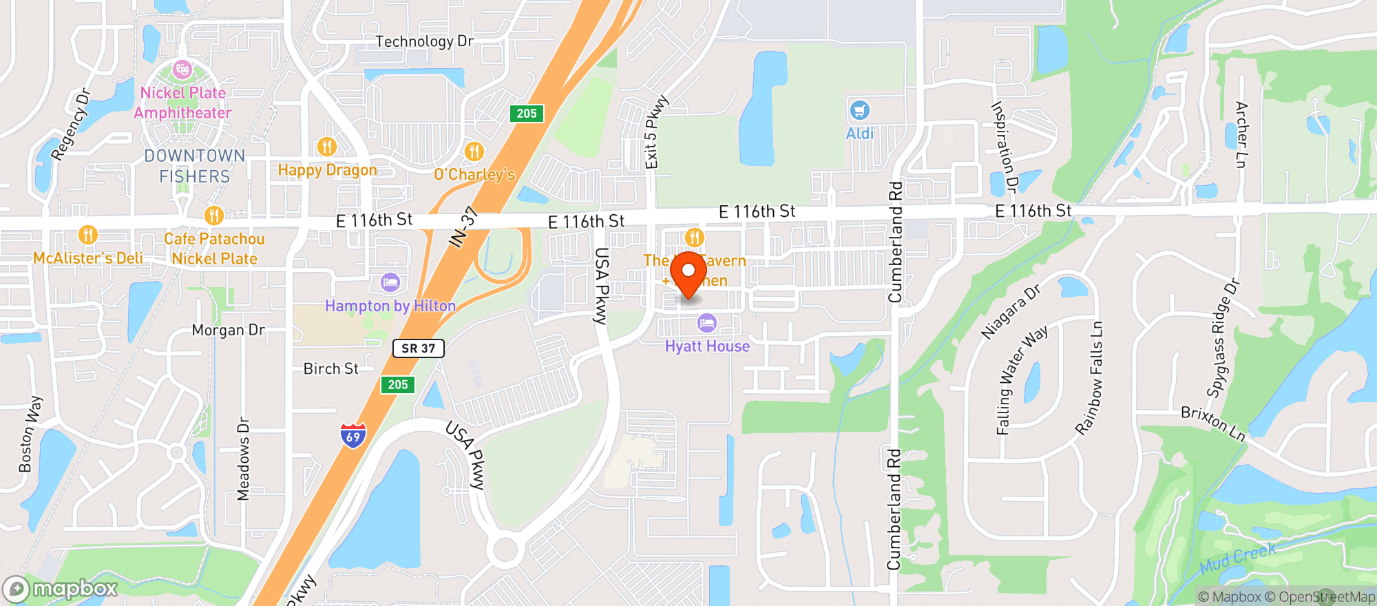 Map showing Havana Lounge
