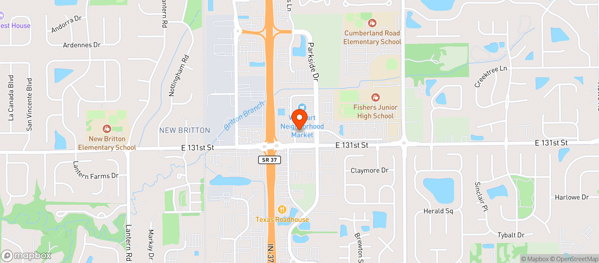 Map showing Walmart Neighborhood Market