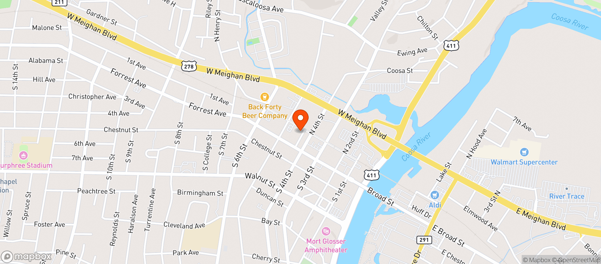 Map showing Harp And Clover