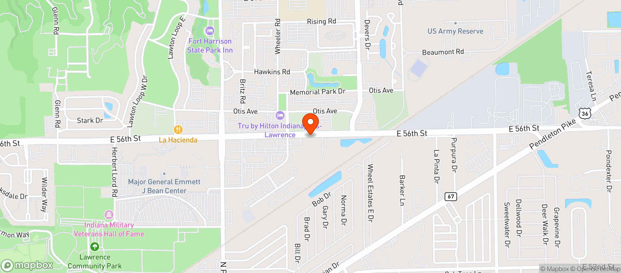 Map showing Getgo #7534