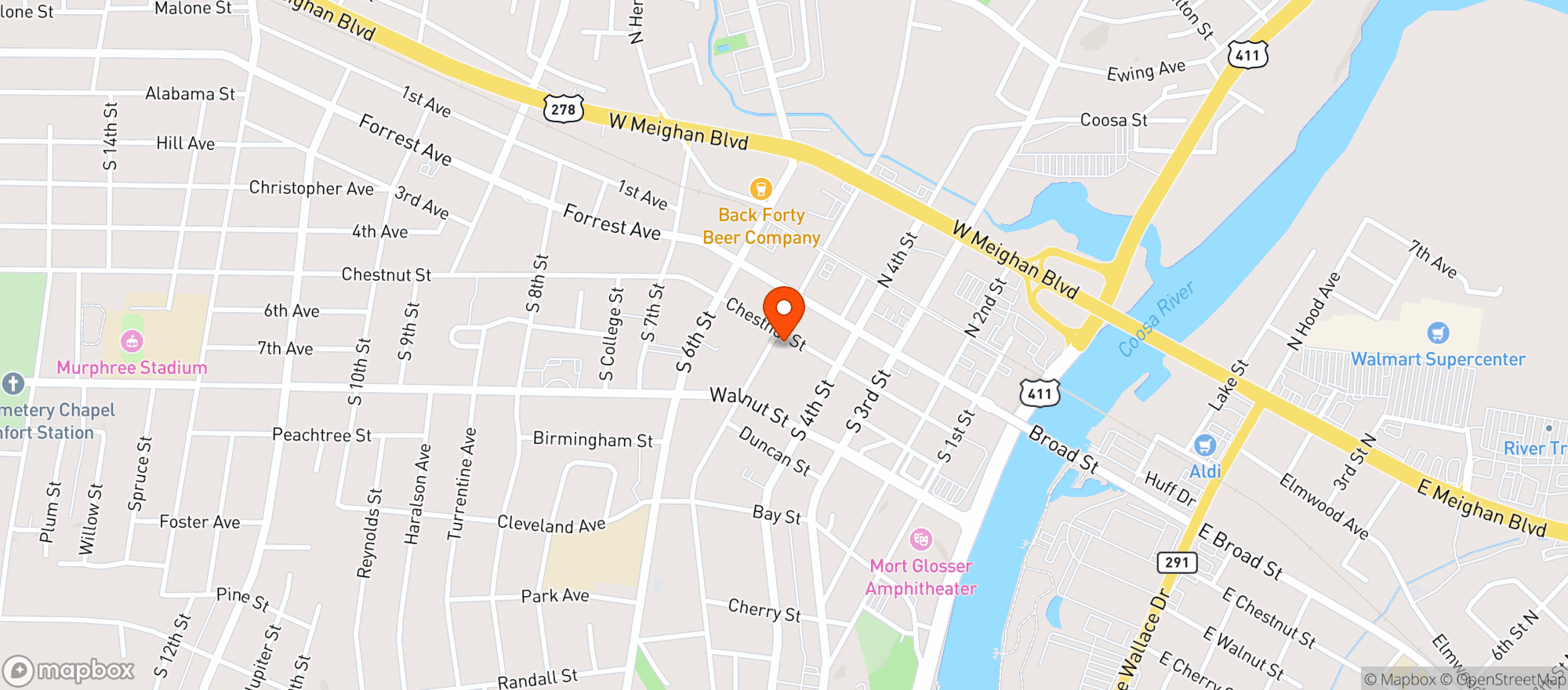 Map showing Old Havana Cigar Bar