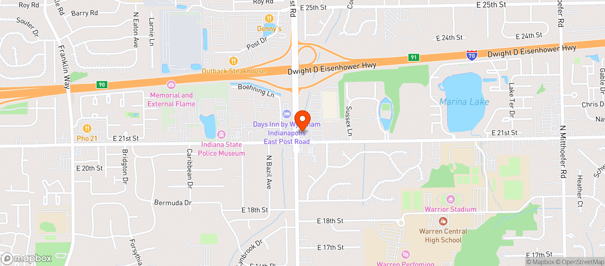 Map showing Crown Liquors - In