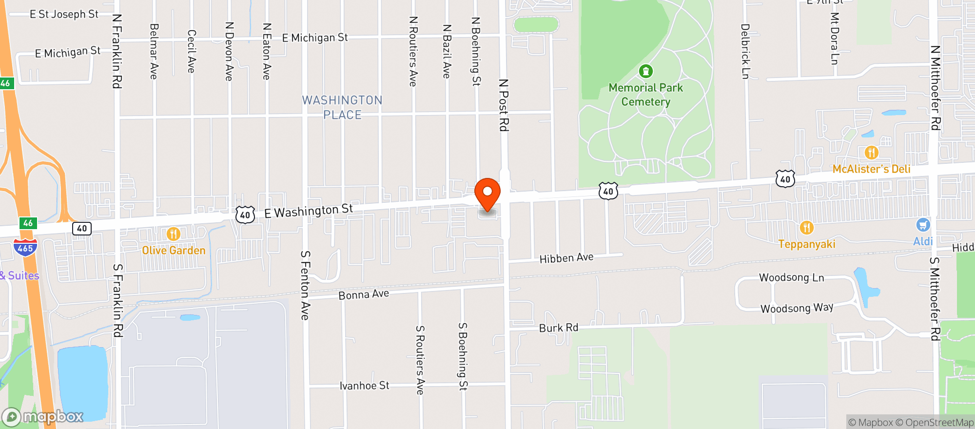 Map showing Big Red Liquors #0217