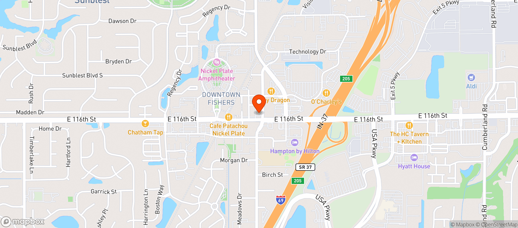 Map showing Crown Liquors - In #20