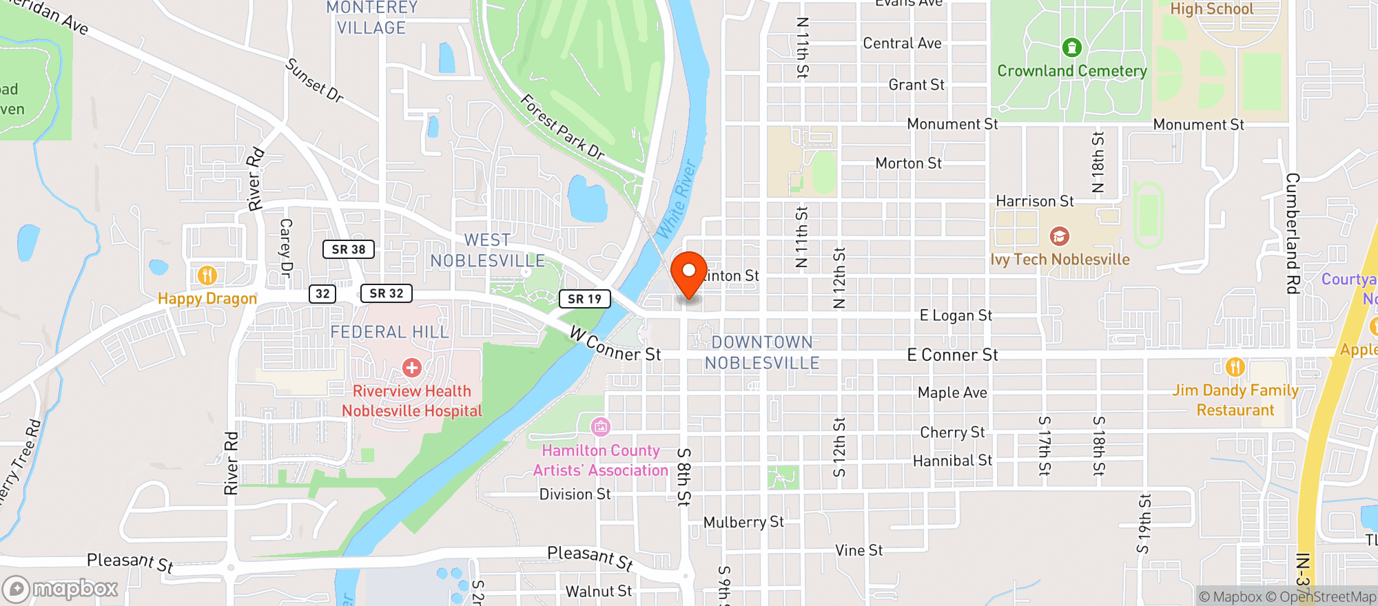 Map showing Syd S Bar & Grill