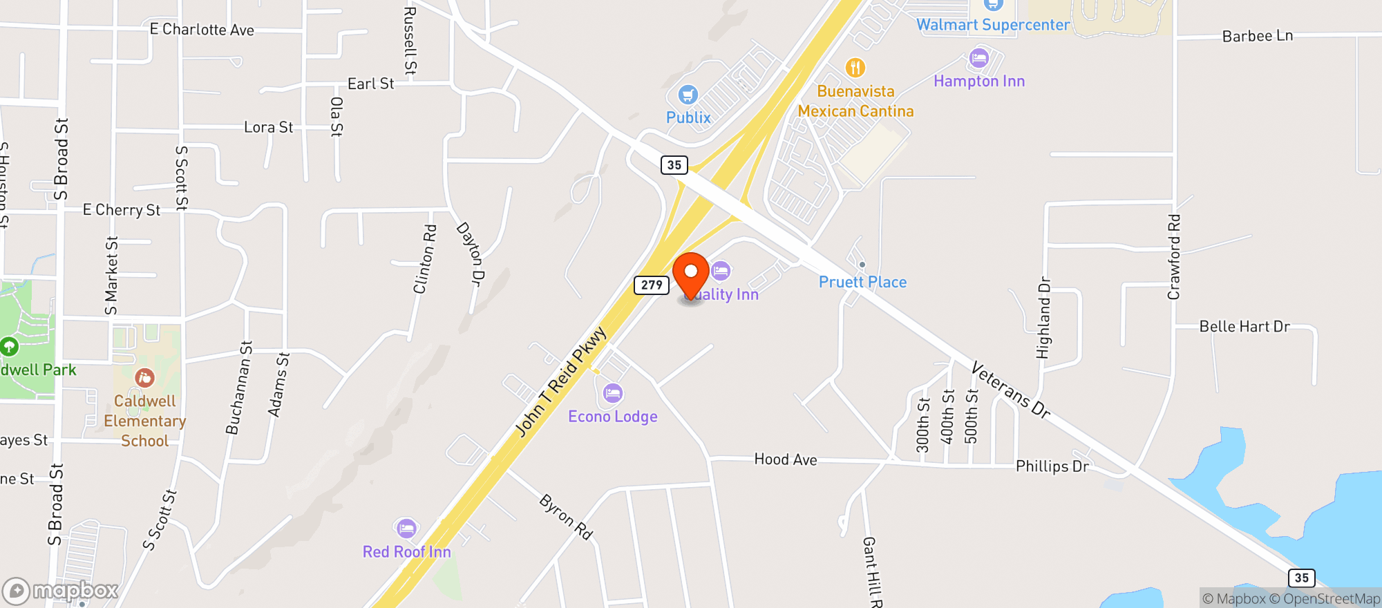 Map showing Genos Pizza And Grill