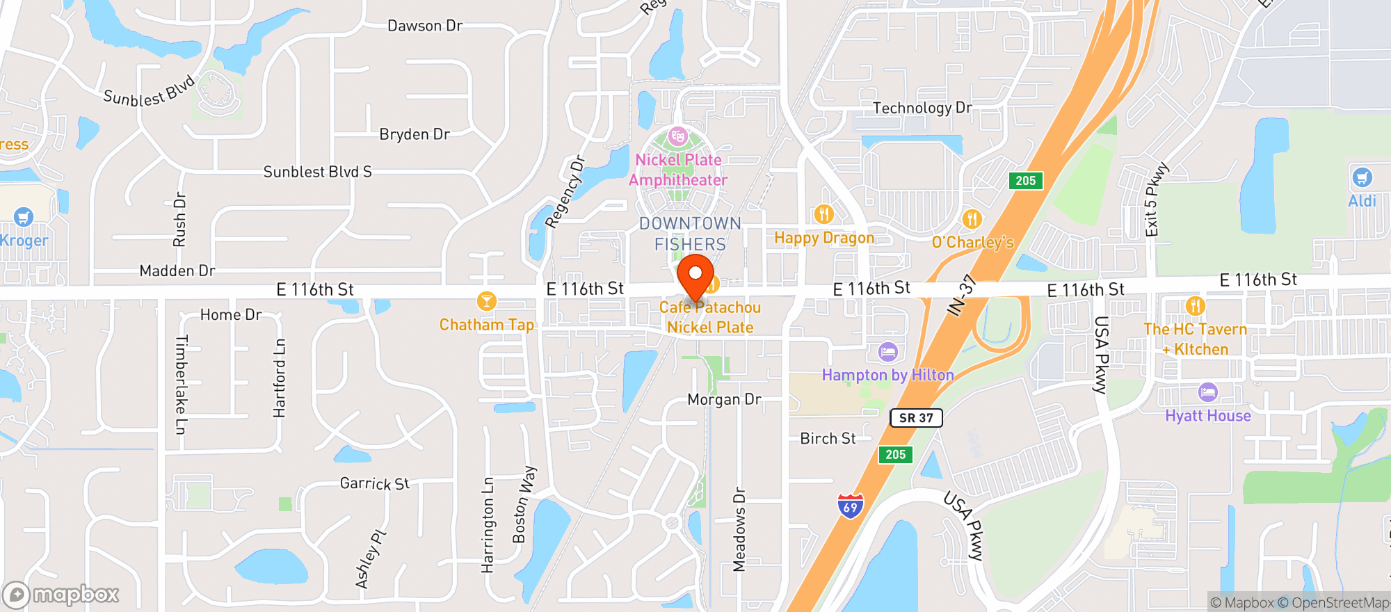 Map showing Derailed At Hotel Nickel Plate