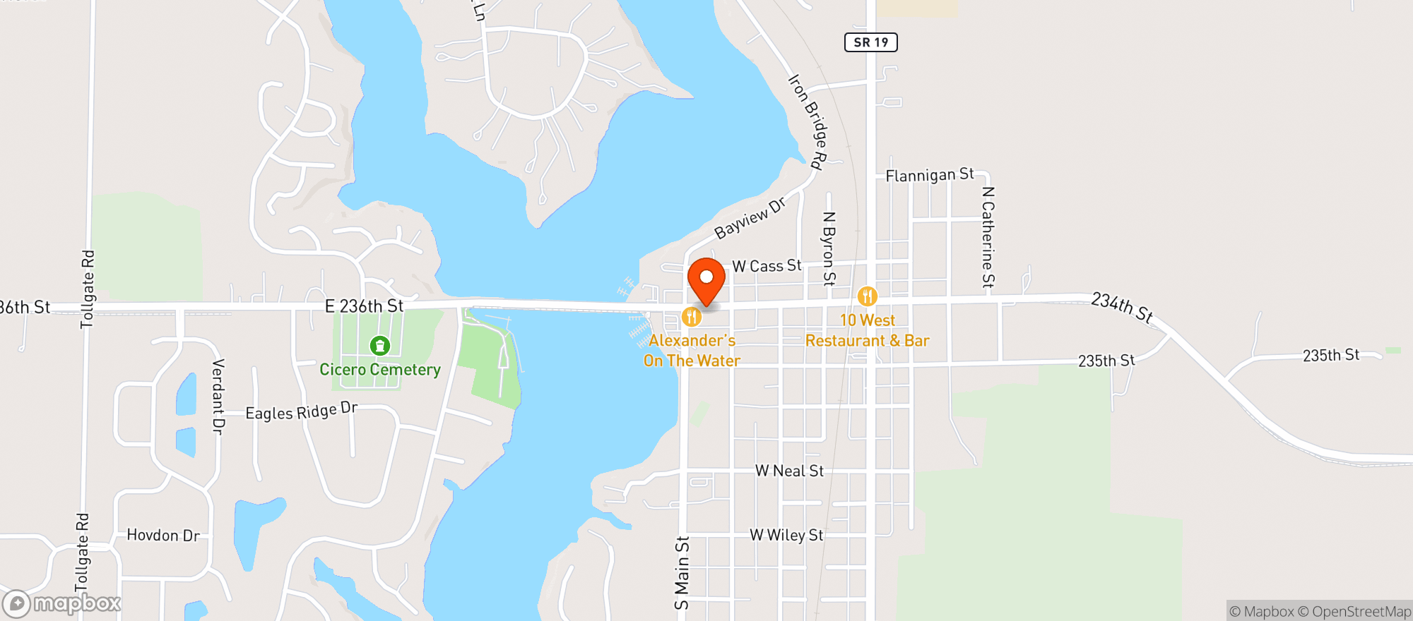 Map showing The Boathouse