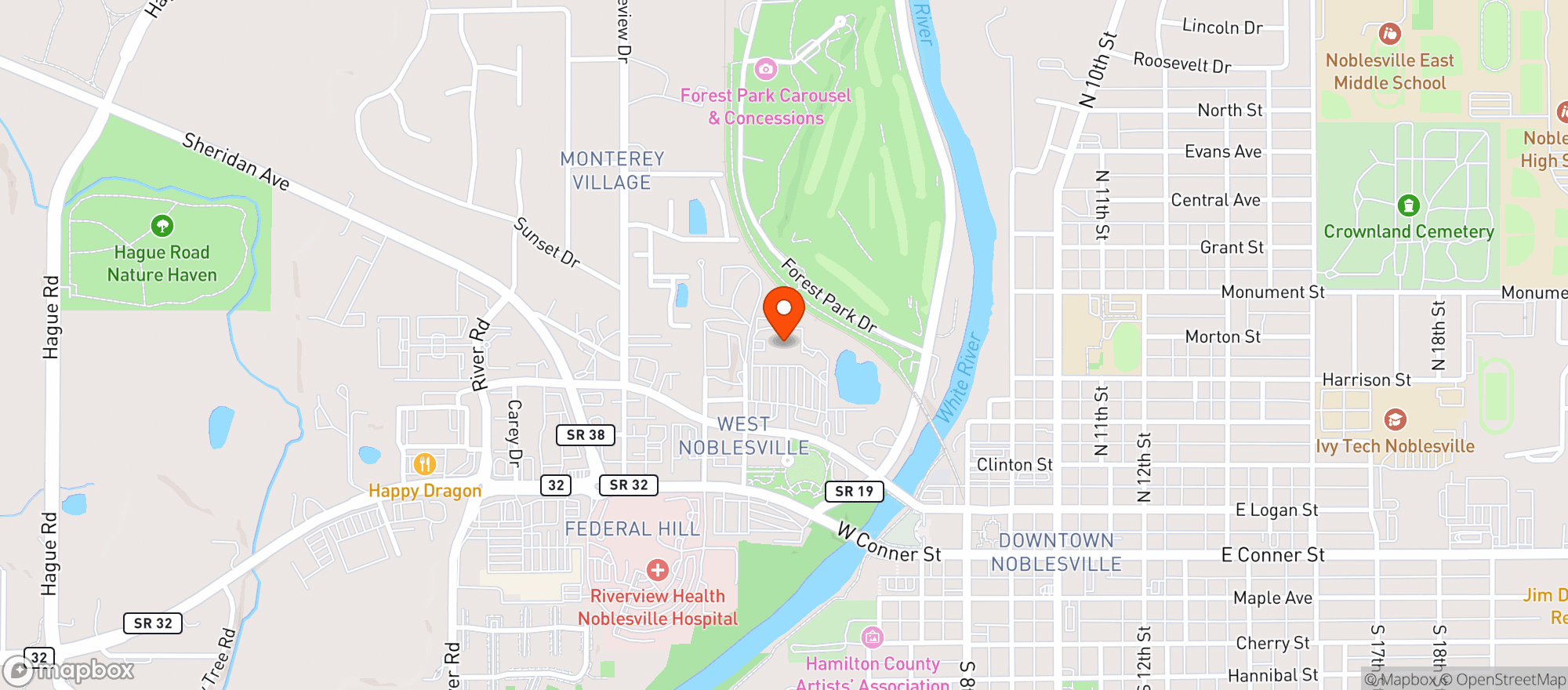 Map showing Kroger