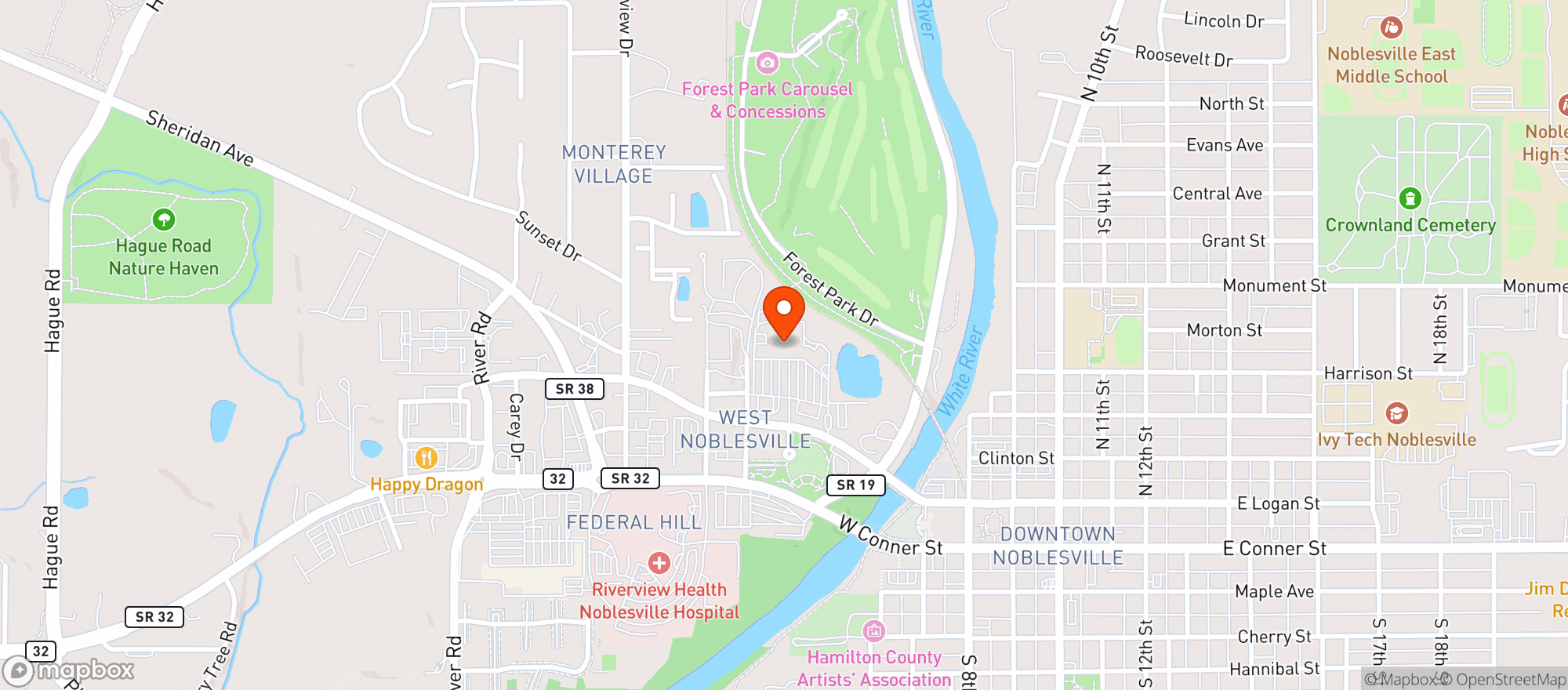 Map showing Kroger #957