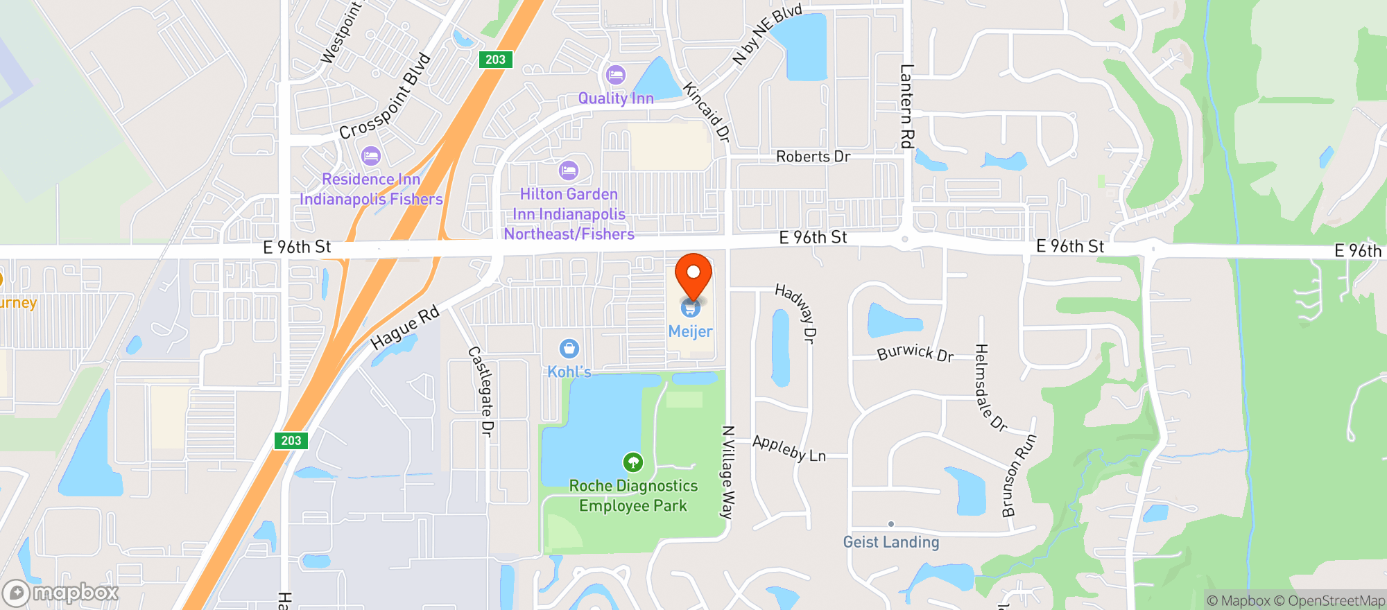 Map showing Meijer