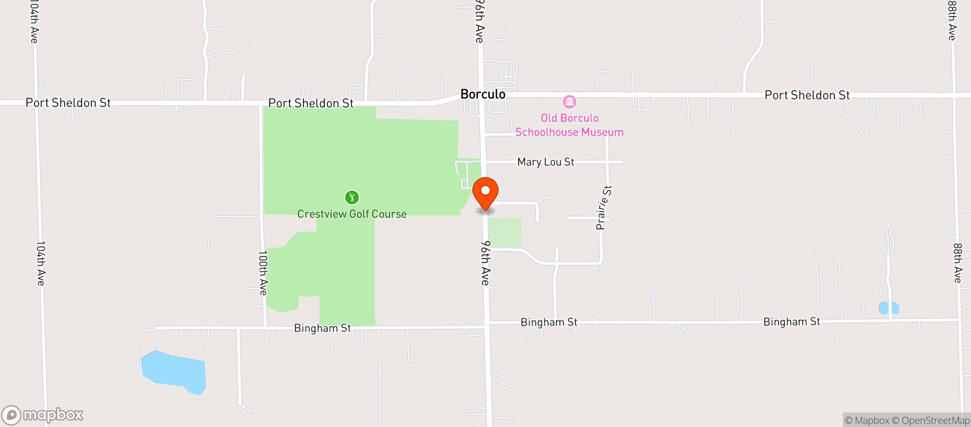 Map showing Borculo Express