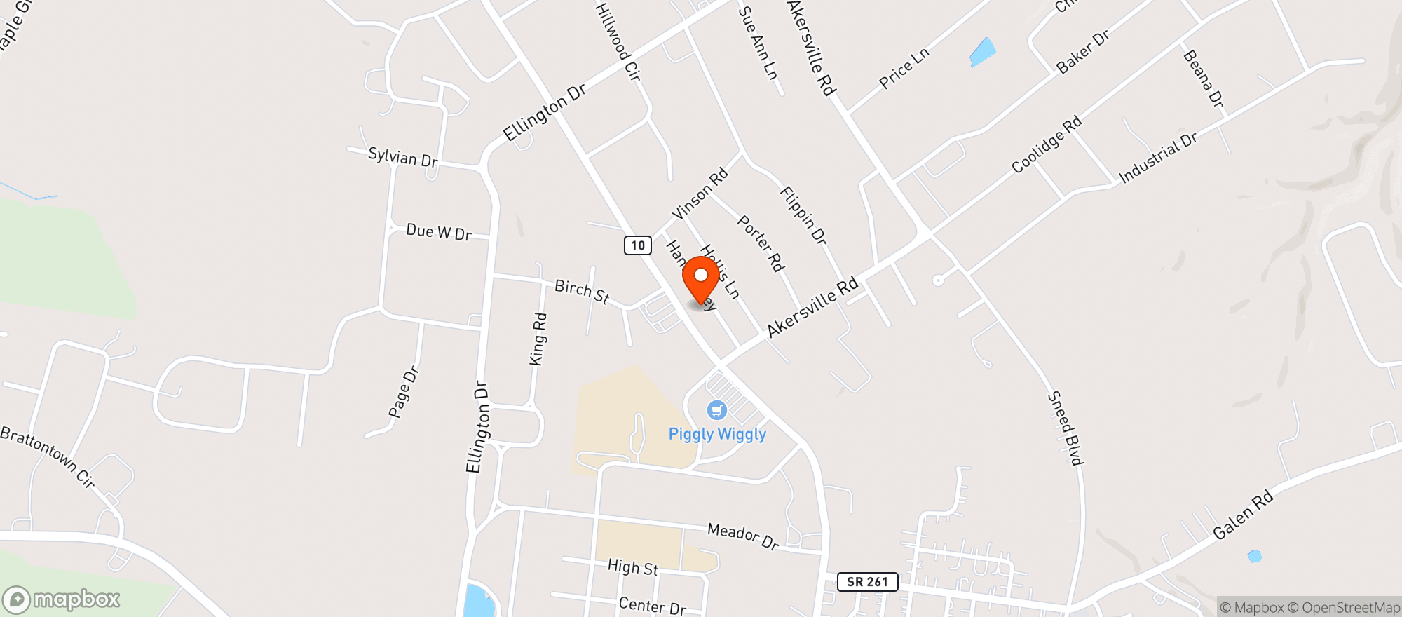 Map showing Express Wine & Spirits (Lafaye