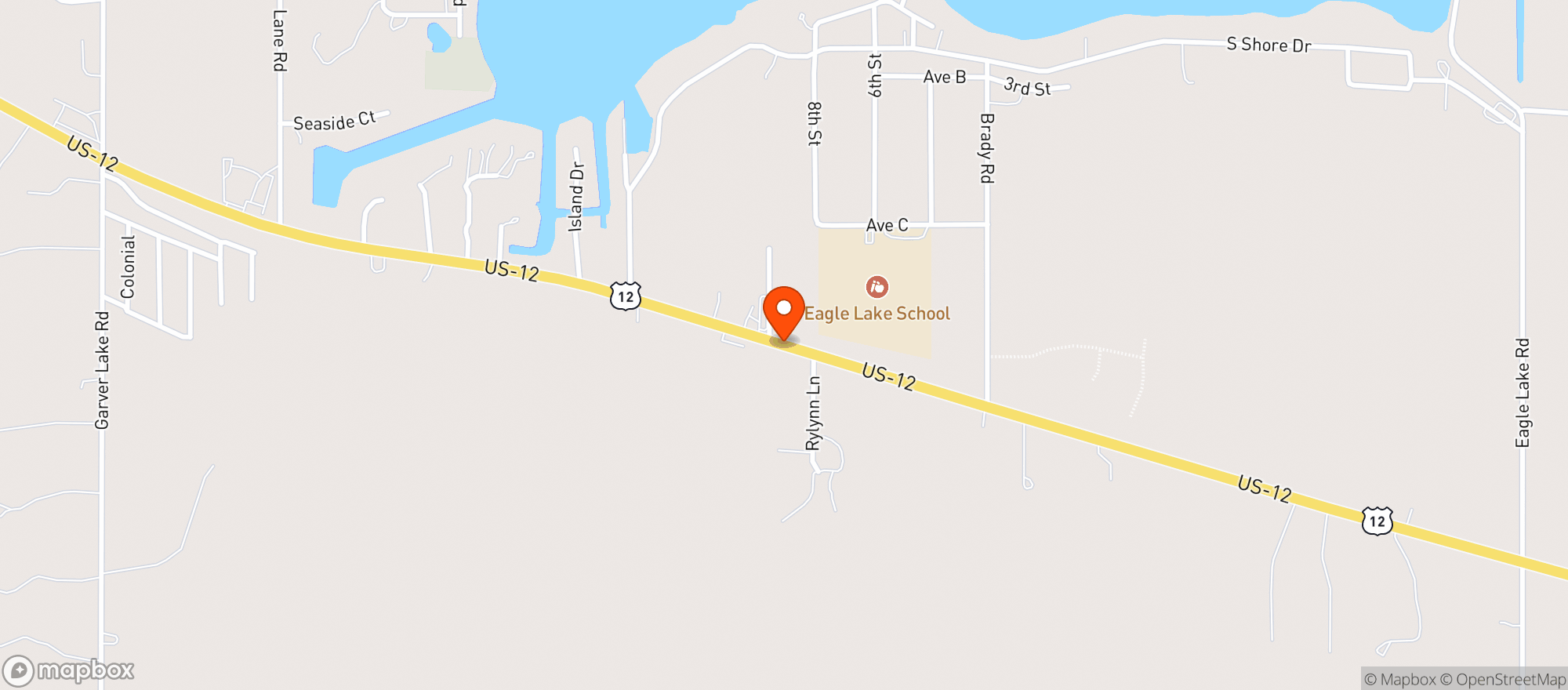 Map showing Edwardsburg Party Store