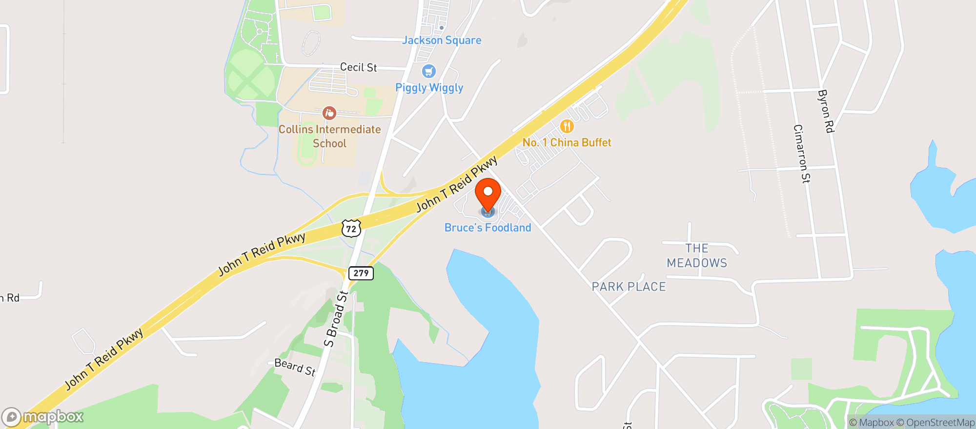 Map showing Scottsboro Foodland
