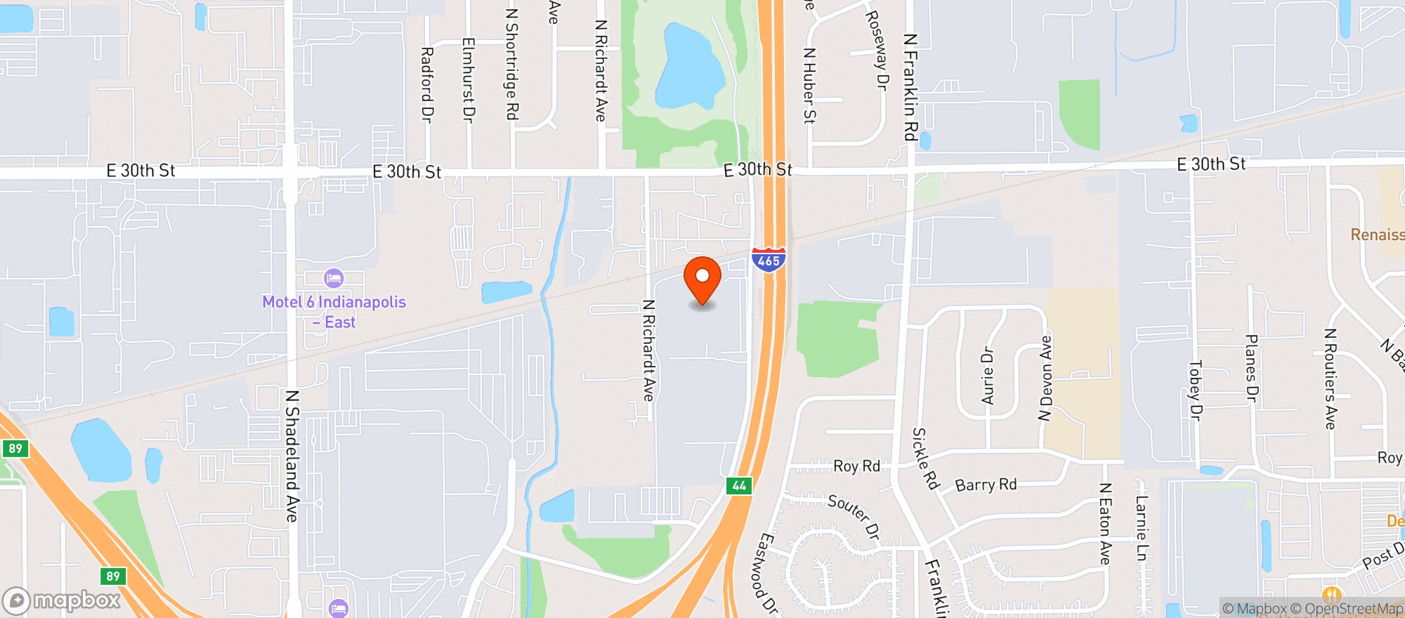 Map showing CVS Distribution Center #Whse