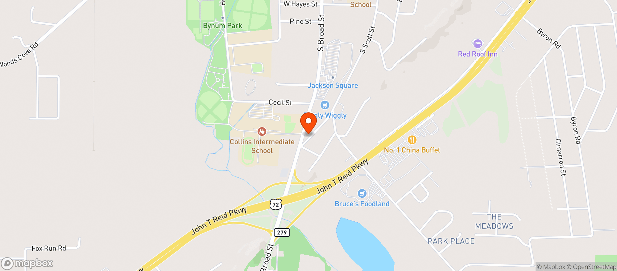 Map showing Wavaho Food Mart