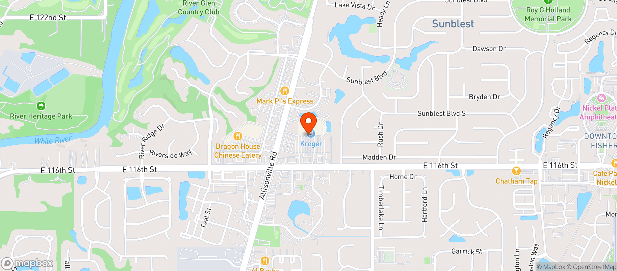 Map showing Kroger