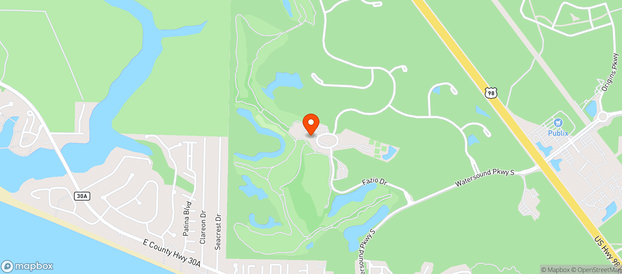 Map showing Camp Creek Inn