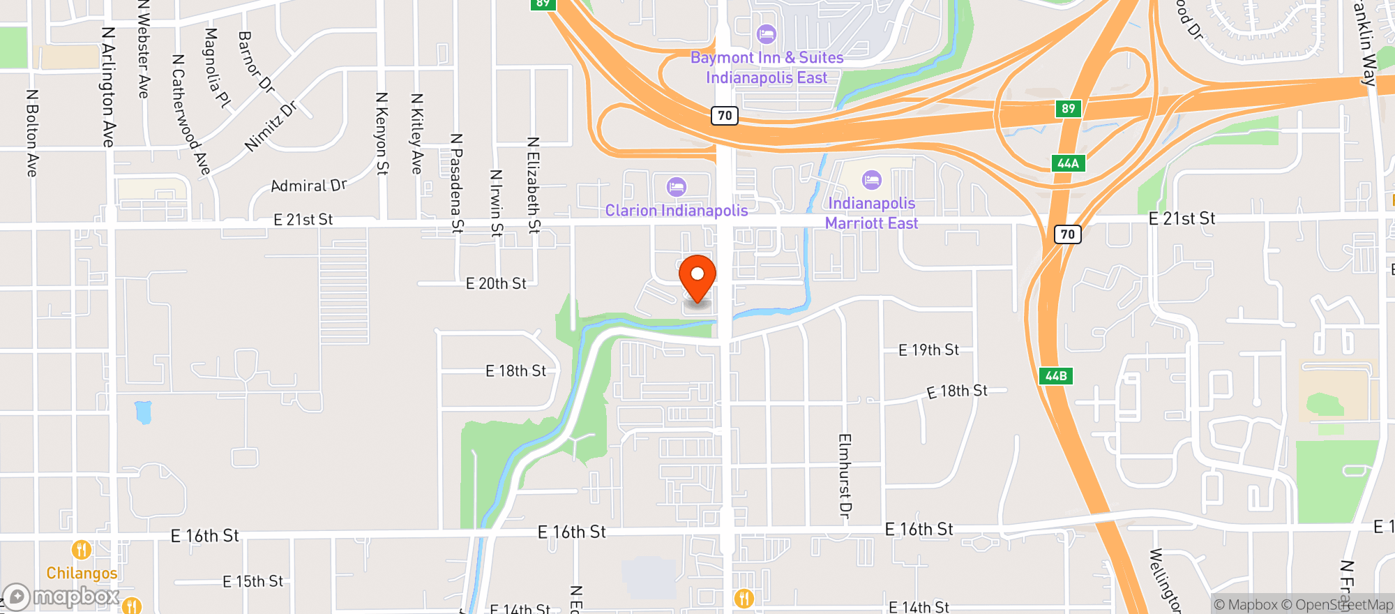 Map showing Crown Liquors #612