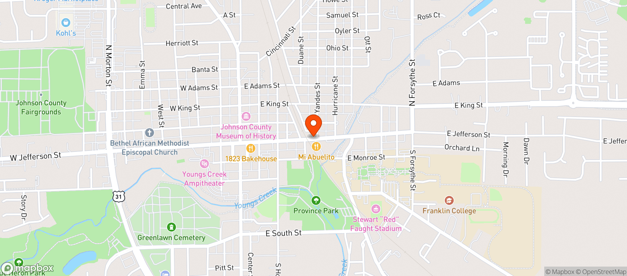 Map showing BO JAKS