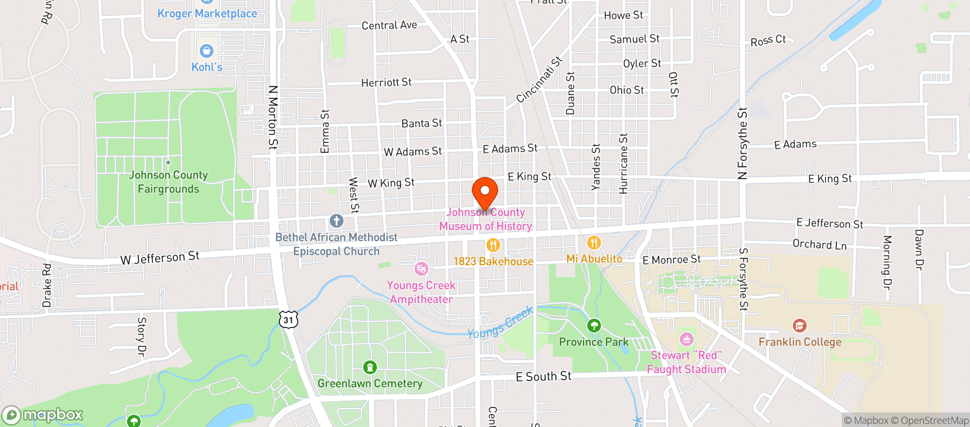 Map showing The Willard