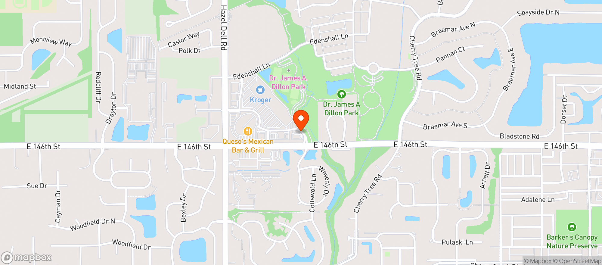 Map showing Kroger