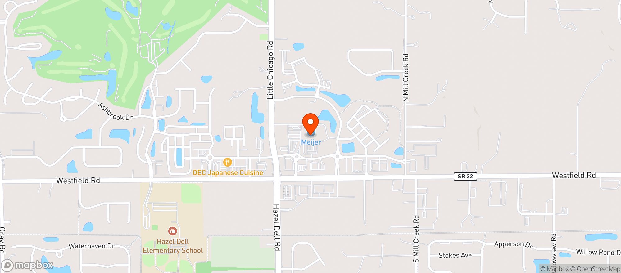 Map showing Meijer