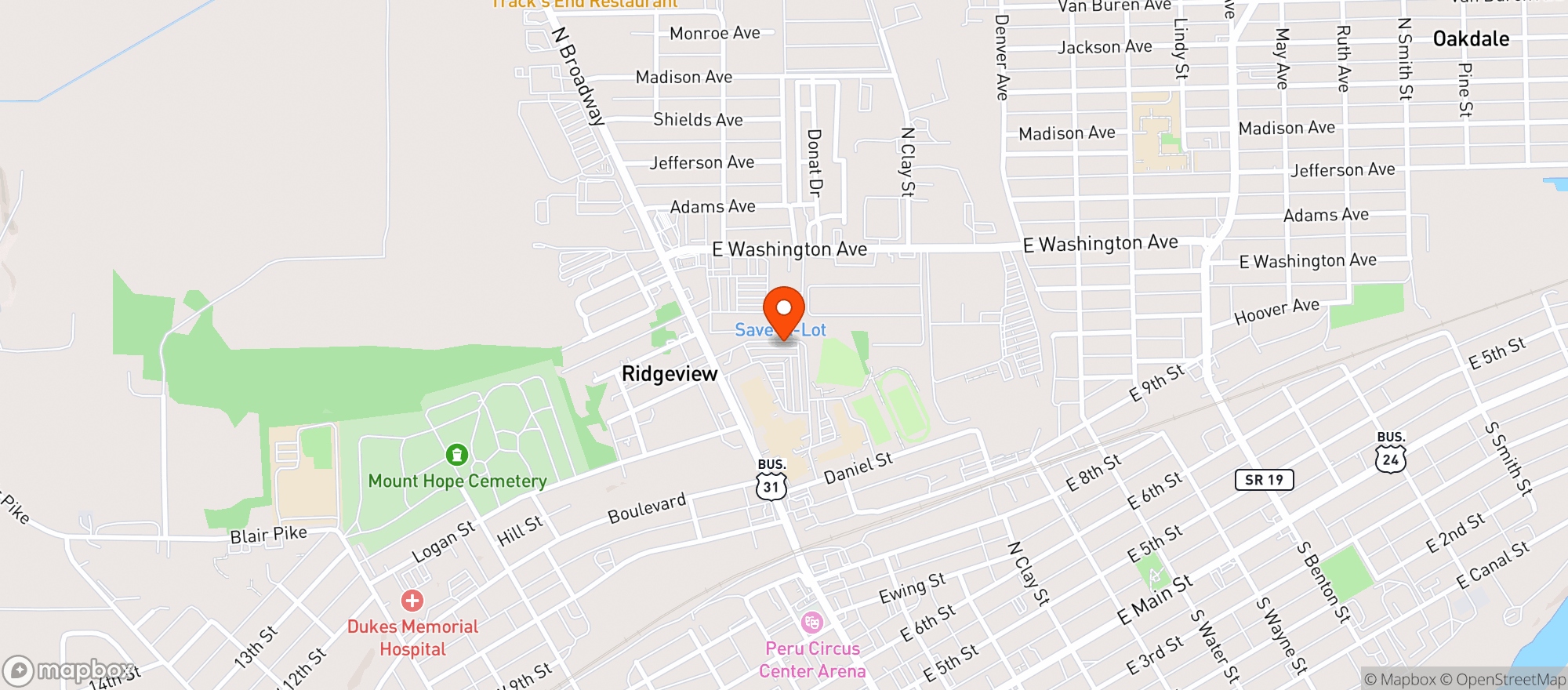 Map showing SAVE A LOT #24589
