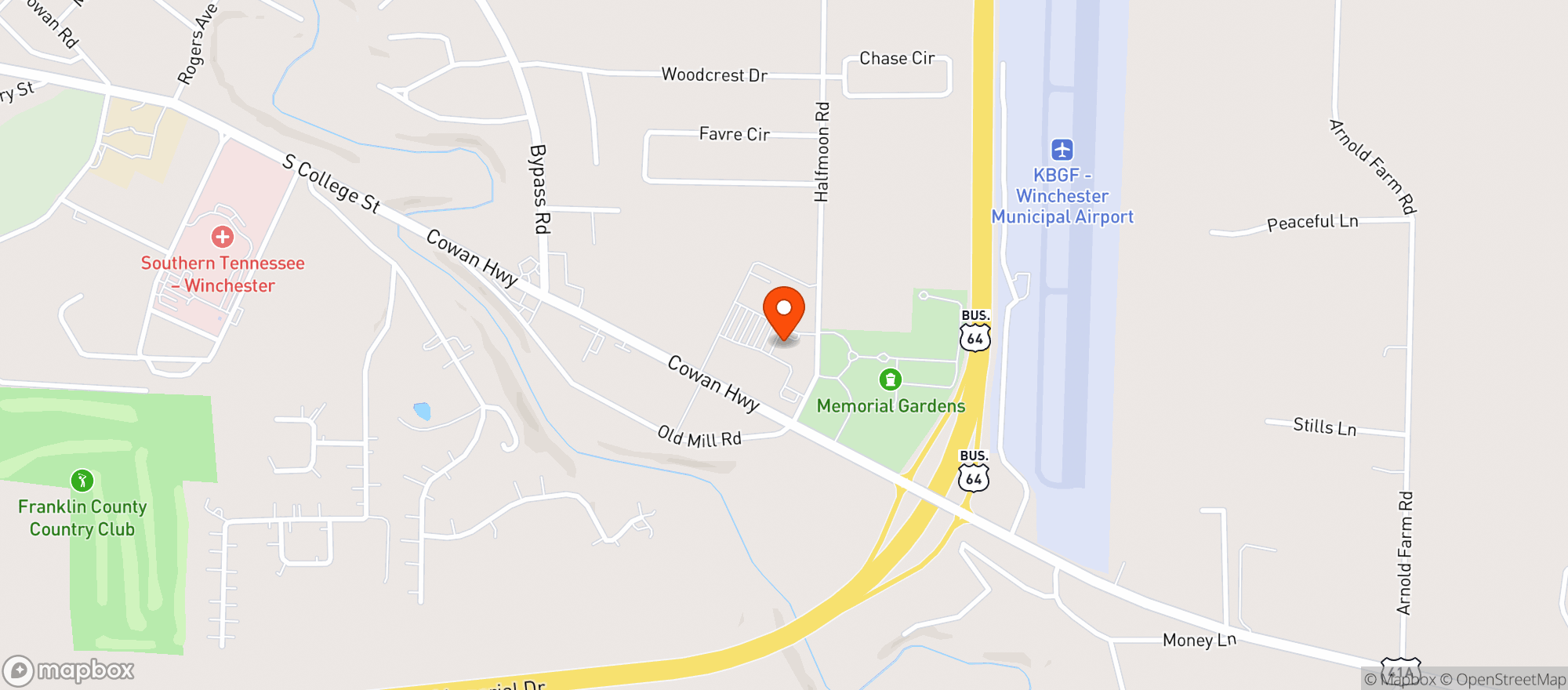 Map showing City Liquor (Winchester)