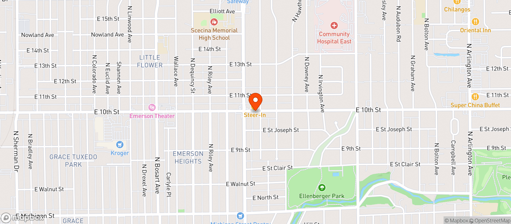 Map showing Stonys Still Liquors