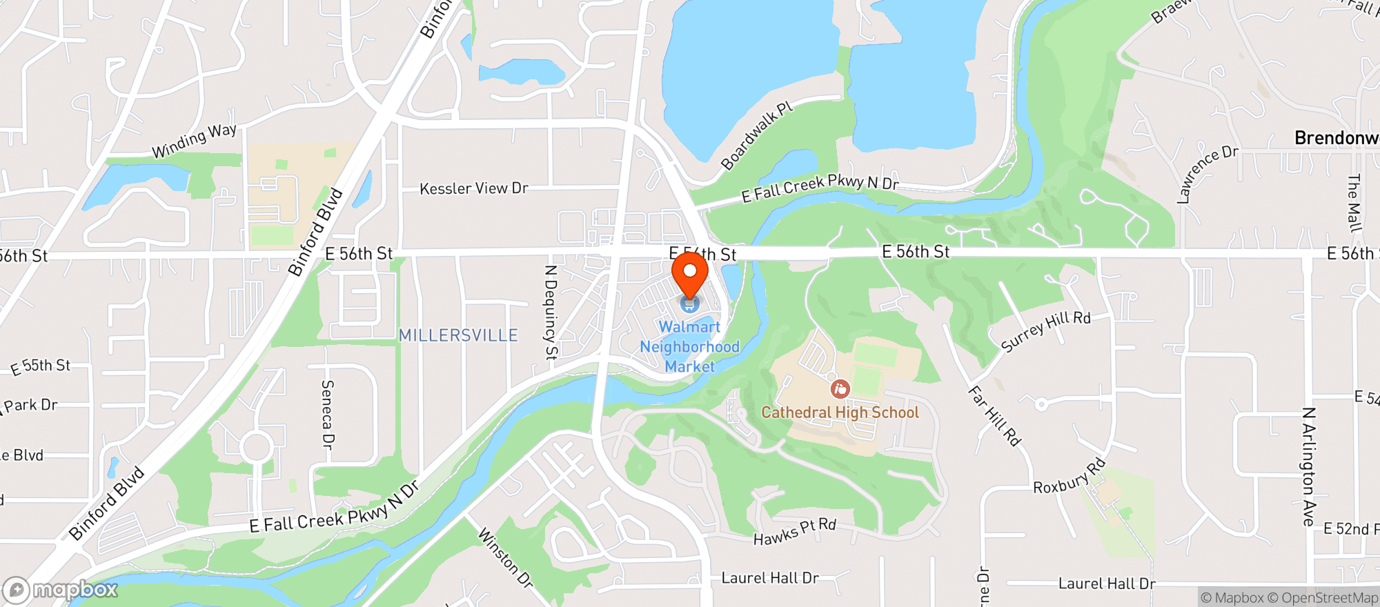Map showing Walmart Neighborhood Ma #6390