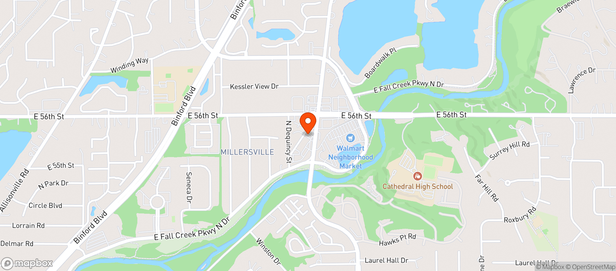 Map showing Big Red Liquors #0202