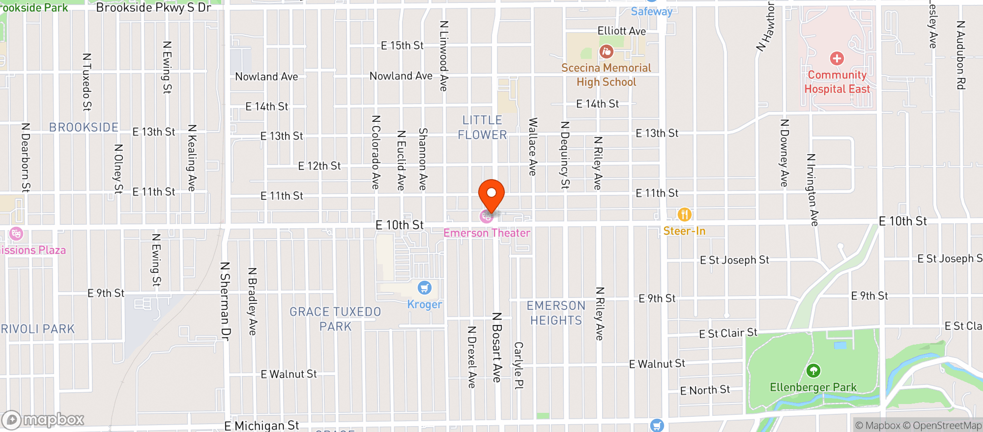 Map showing J. Clyde's Pub