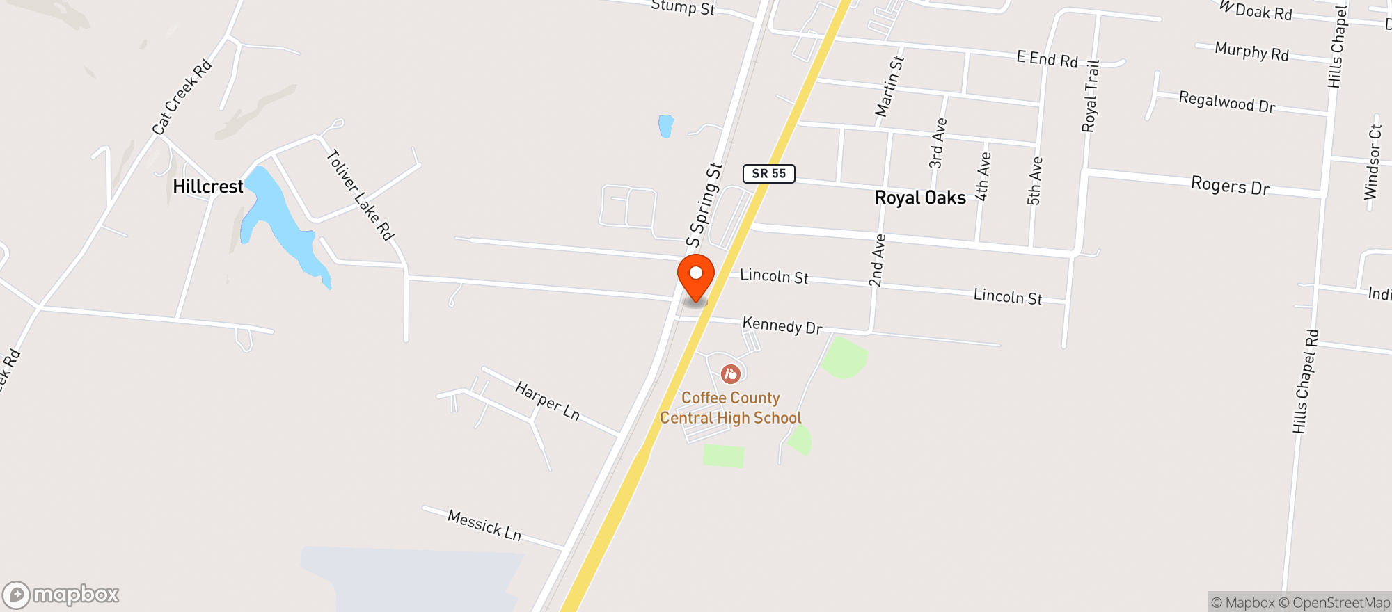 Map showing Hwy 55 West Liquors