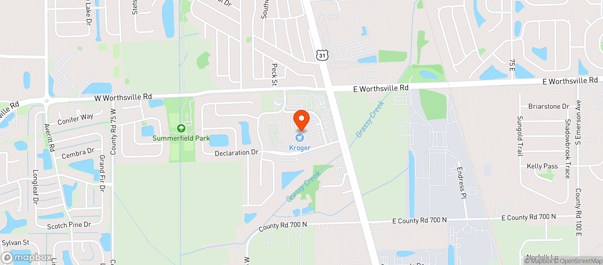 Map showing Kroger #864