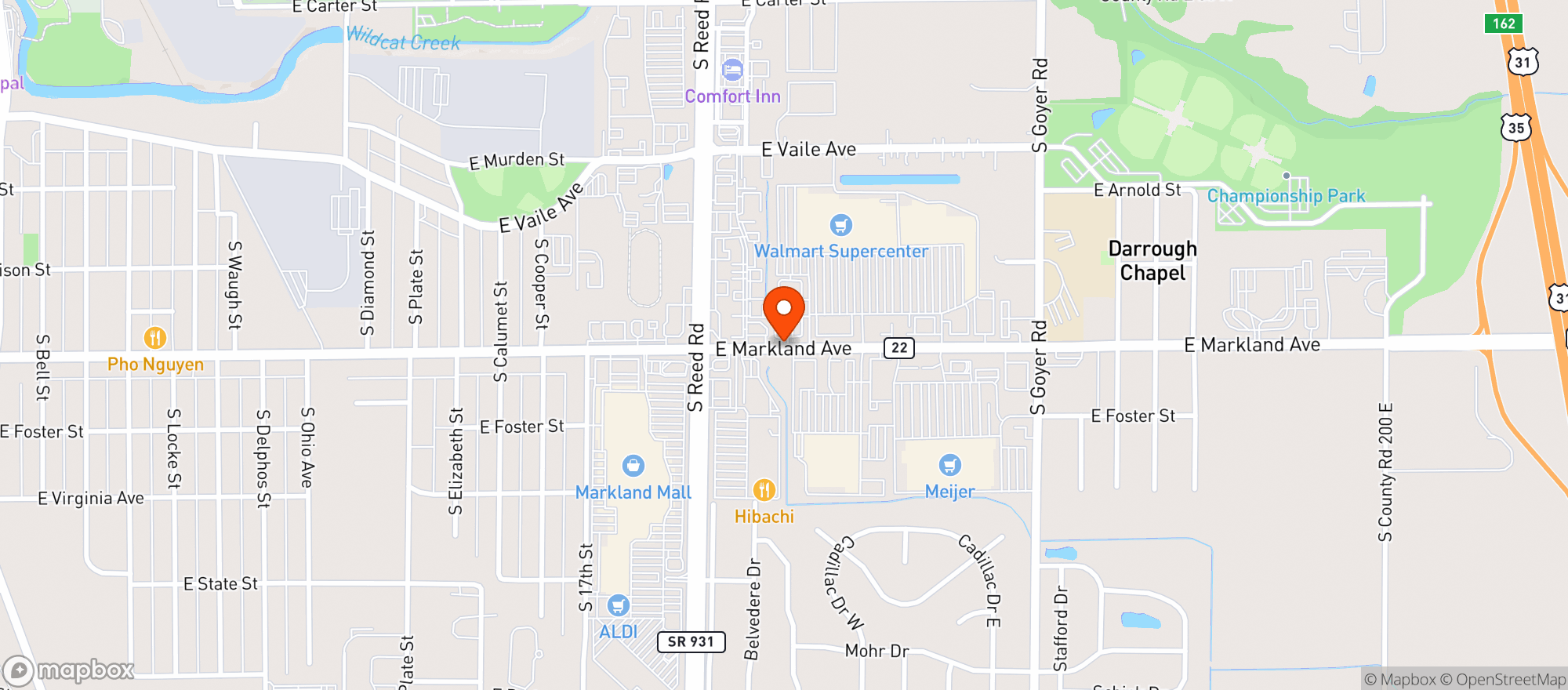 Map showing Walmart Supercenter